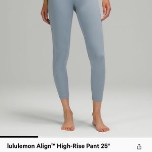 Lulu lemon high rise align leggings 25’’ chambray